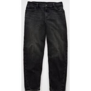 American Eagle Strigid Low Rise Barrel Jeans Black Size 4 Long NWT